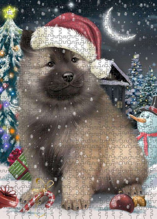 Have a Holly Jolly Keeshond Dog Christmas Puzzle with Photo Tin PUZL59085