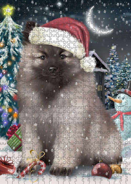 Have a Holly Jolly Keeshond Dog Christmas Puzzle with Photo Tin PUZL59088