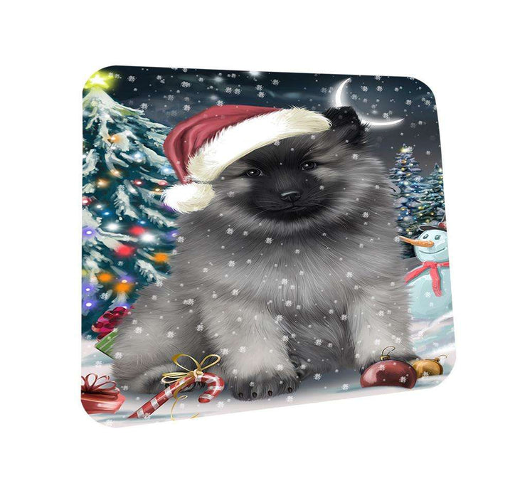 Have a Holly Jolly Keeshond Dog Christmas  Coasters Set of 4 CST51623