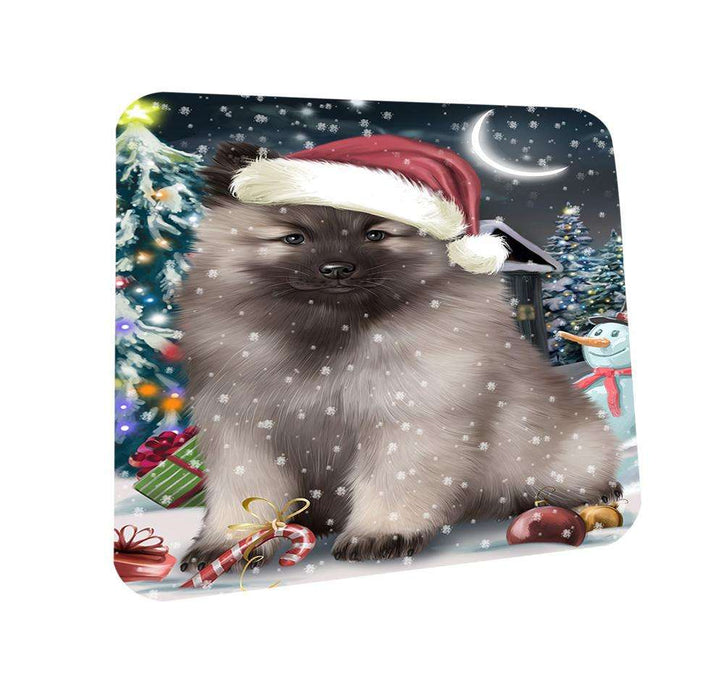 Have a Holly Jolly Keeshond Dog Christmas  Coasters Set of 4 CST51626