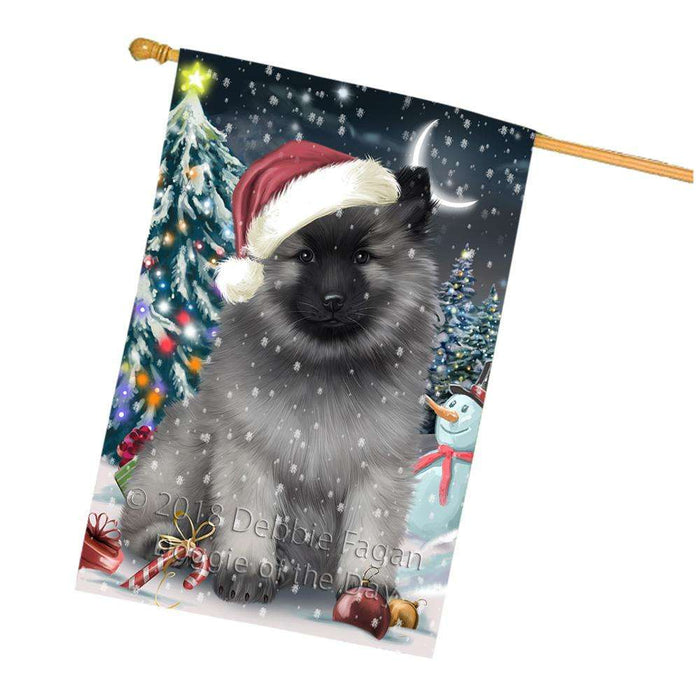 Have a Holly Jolly Keeshond Dog Christmas  House Flag FLG51797