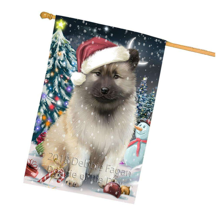 Have a Holly Jolly Keeshond Dog Christmas  House Flag FLG51798
