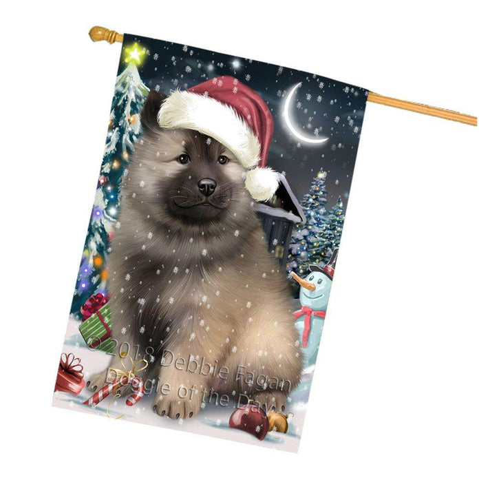 Have a Holly Jolly Keeshond Dog Christmas  House Flag FLG51799