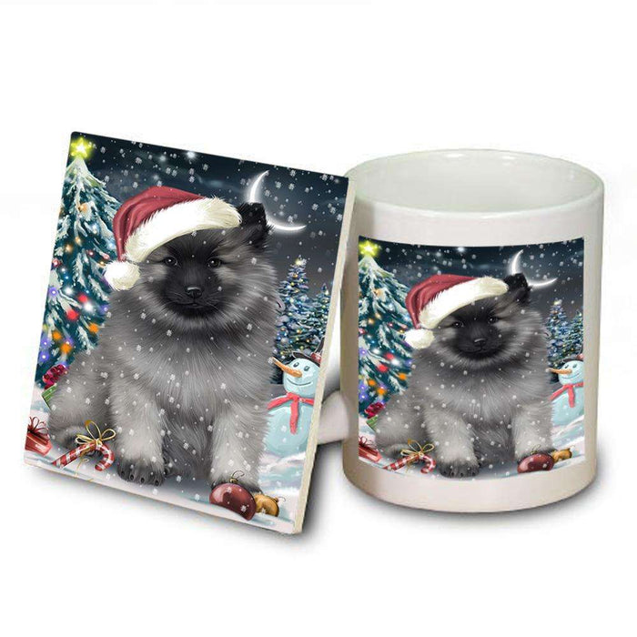 Have a Holly Jolly Keeshond Dog Christmas  Mug and Coaster Set MUC51656