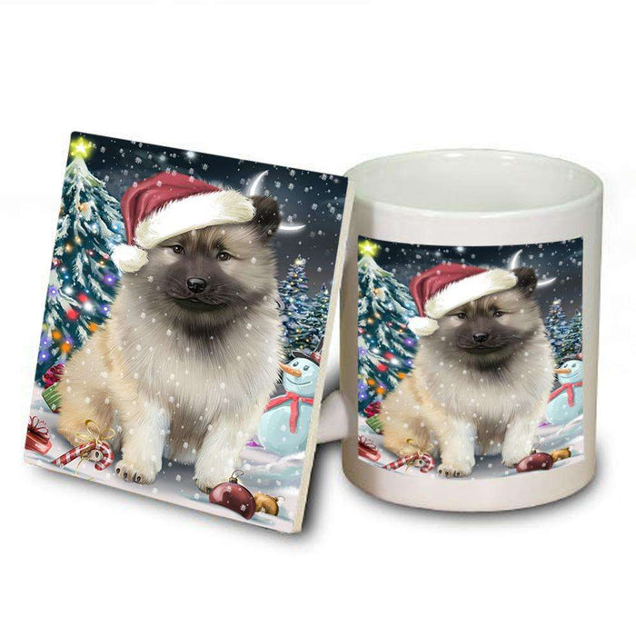 Have a Holly Jolly Keeshond Dog Christmas  Mug and Coaster Set MUC51657