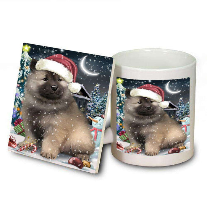 Have a Holly Jolly Keeshond Dog Christmas  Mug and Coaster Set MUC51658