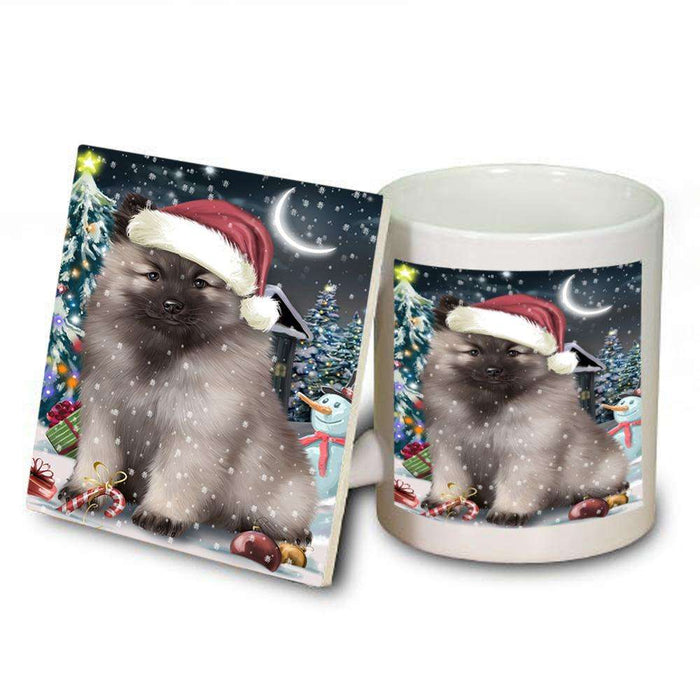 Have a Holly Jolly Keeshond Dog Christmas  Mug and Coaster Set MUC51659