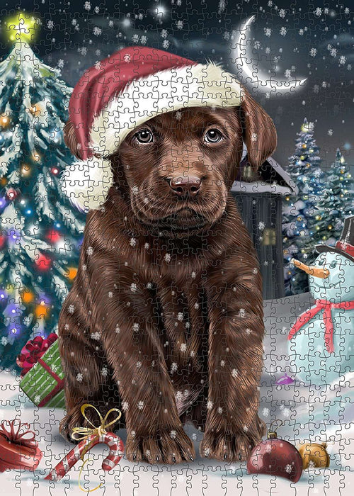 Have a Holly Jolly Labrador Dog Christmas Puzzle with Photo Tin PUZL1959 (300 pc.)