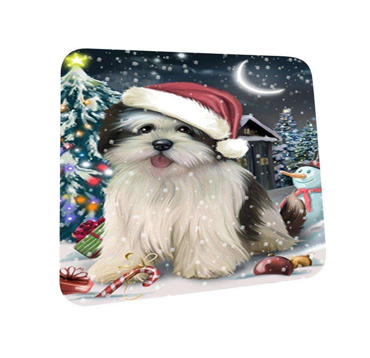 Have a Holly Jolly Lhasa Apso Dog Christmas Coasters CST151 (Set of 4)