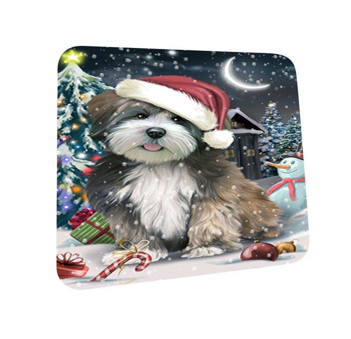 Have a Holly Jolly Lhasa Apso Dog Christmas Coasters CST152 (Set of 4)