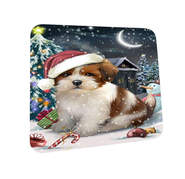 Have a Holly Jolly Lhasa Apso Dog Christmas Coasters CST154 (Set of 4)