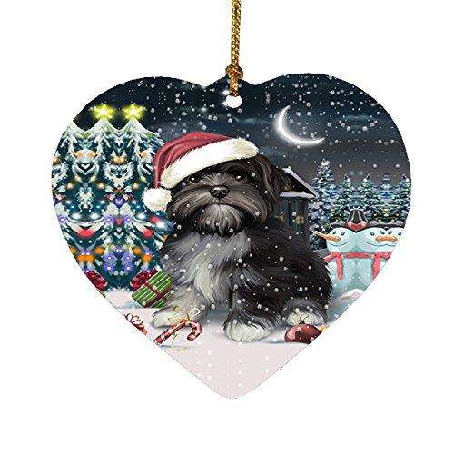 Have a Holly Jolly Lhasa Apso Dog Christmas Heart Ornament POR1954