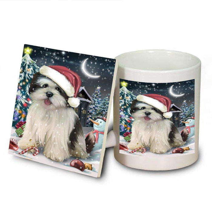 Have a Holly Jolly Lhasa Apso Dog Christmas Mug and Coaster Set MUC0245