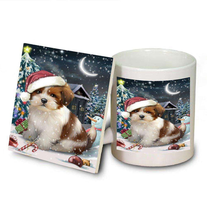 Have a Holly Jolly Lhasa Apso Dog Christmas Mug and Coaster Set MUC0248