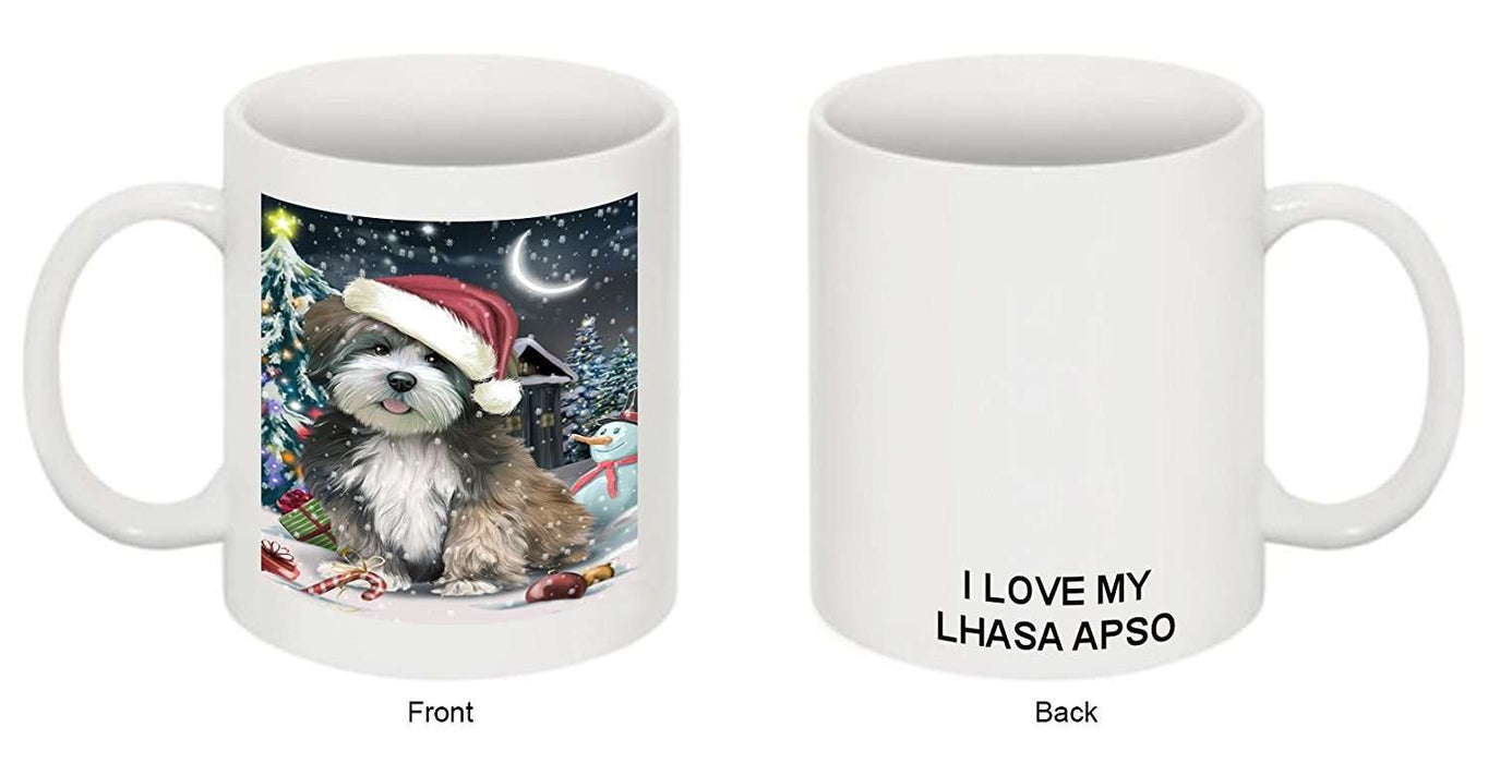 Have a Holly Jolly Lhasa Apso Dog Christmas Mug CMG0238