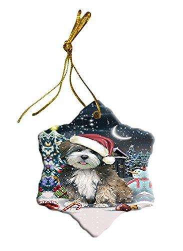Have a Holly Jolly Lhasa Apso Dog Christmas Star Ornament POR2546