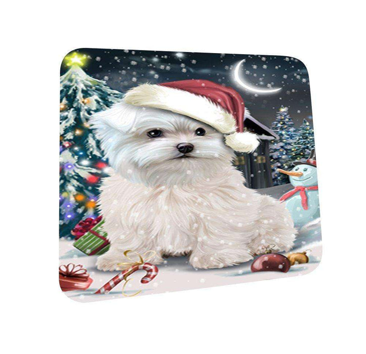 Have a Holly Jolly Maltese Dog Christmas Coasters CST157 (Set of 4)