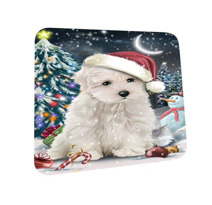 Have a Holly Jolly Maltese Dog Christmas Coasters CST158 (Set of 4)