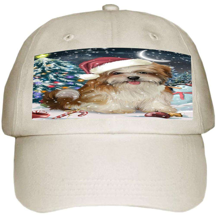 Have a Holly Jolly Malti Tzu Dog Christmas Ball Hat Cap HAT58737