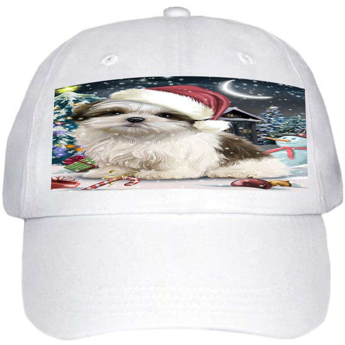 Have a Holly Jolly Malti Tzu Dog Christmas Ball Hat Cap HAT58740