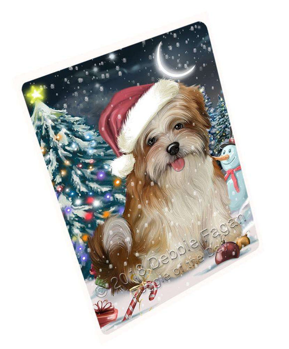 Have a Holly Jolly Malti Tzu Dog Christmas Large Refrigerator / Dishwasher Magnet RMAG70506