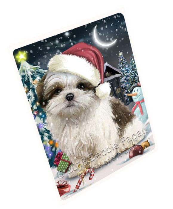 Have a Holly Jolly Malti Tzu Dog Christmas Large Refrigerator / Dishwasher Magnet RMAG70512