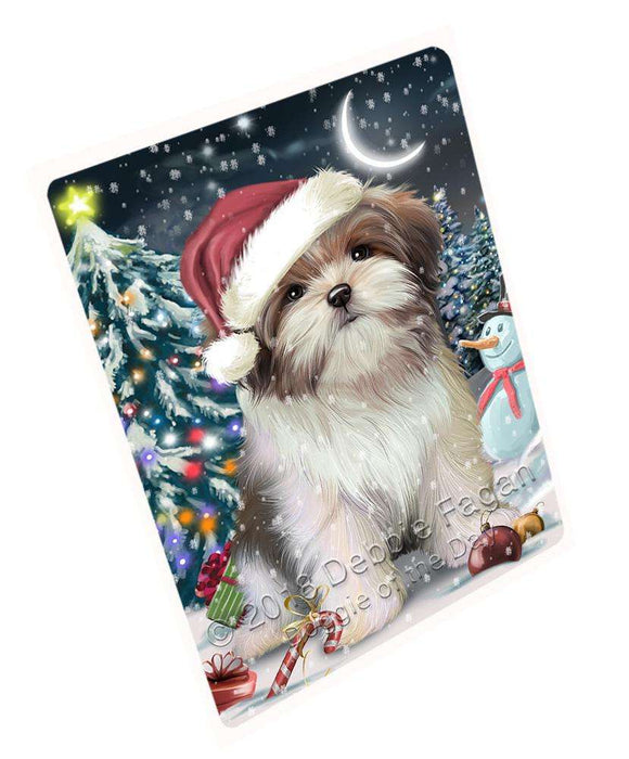 Have a Holly Jolly Malti Tzu Dog Christmas Large Refrigerator / Dishwasher Magnet RMAG70518