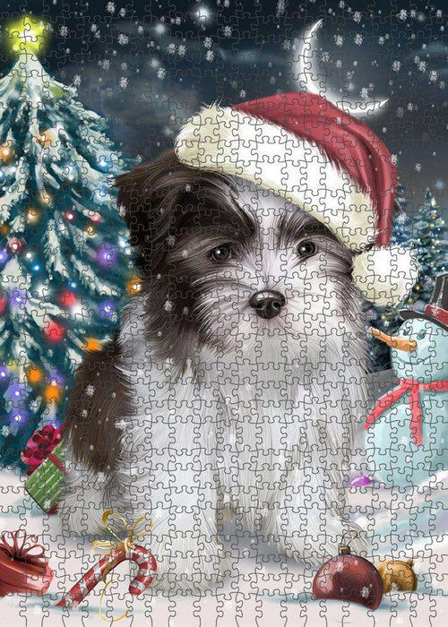 Have a Holly Jolly Malti Tzu Dog Christmas Puzzle with Photo Tin PUZL59100