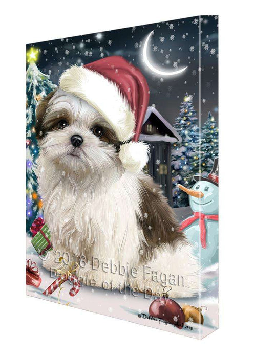 Have a Holly Jolly Malti Tzu Dog Christmas  Canvas Print Wall Art Décor CVS82286