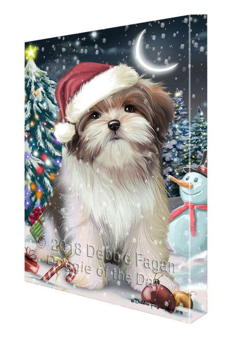 Have a Holly Jolly Malti Tzu Dog Christmas  Canvas Print Wall Art Décor CVS82295