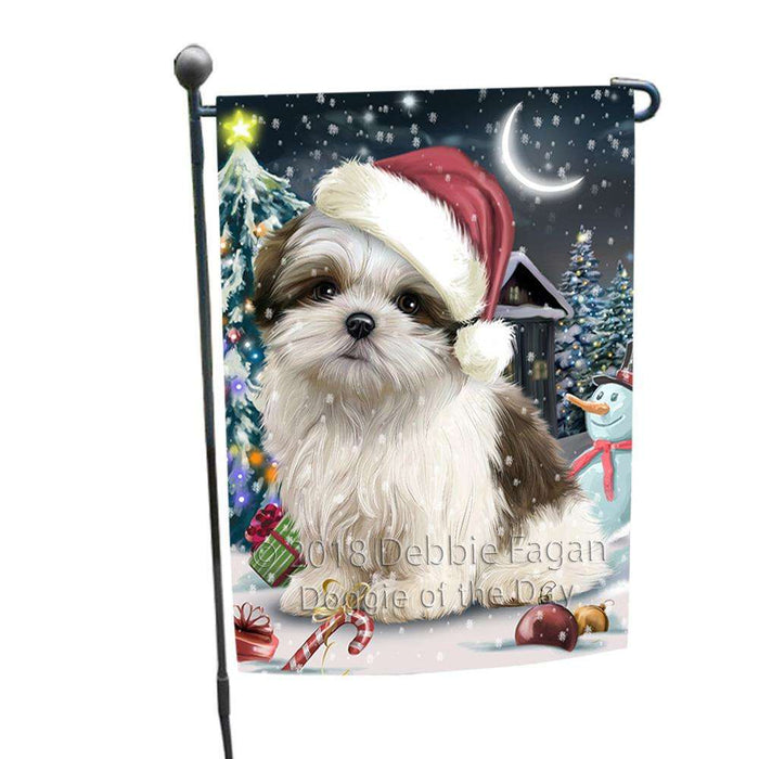 Have a Holly Jolly Malti Tzu Dog Christmas  Garden Flag GFLG51666