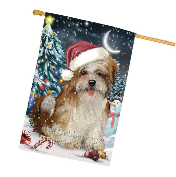 Have a Holly Jolly Malti Tzu Dog Christmas  House Flag FLG51801