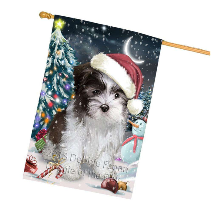 Have a Holly Jolly Malti Tzu Dog Christmas  House Flag FLG51804