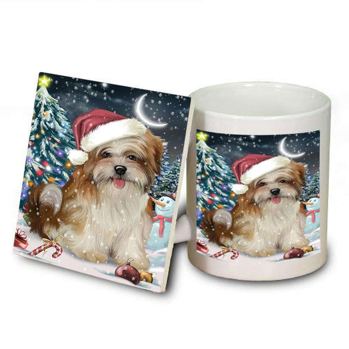 Have a Holly Jolly Malti Tzu Dog Christmas  Mug and Coaster Set MUC51660