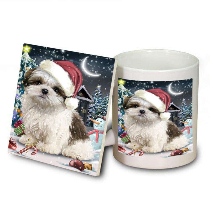 Have a Holly Jolly Malti Tzu Dog Christmas  Mug and Coaster Set MUC51661