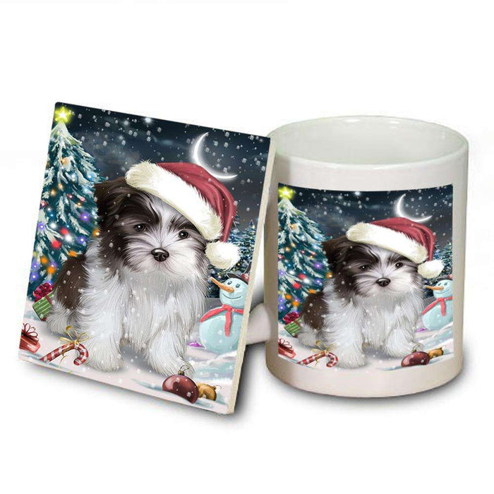 Have a Holly Jolly Malti Tzu Dog Christmas  Mug and Coaster Set MUC51663