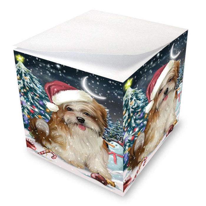 Have a Holly Jolly Malti Tzu Dog Christmas  Note Cube NOC51668