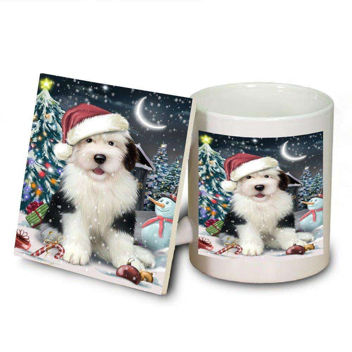 Have a Holly Jolly Old English Sheepdog Christmas Mug and Coaster Set MUC0255