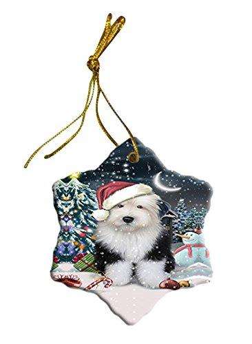 Have a Holly Jolly Old English Sheepdog Christmas Star Ornament POR2553