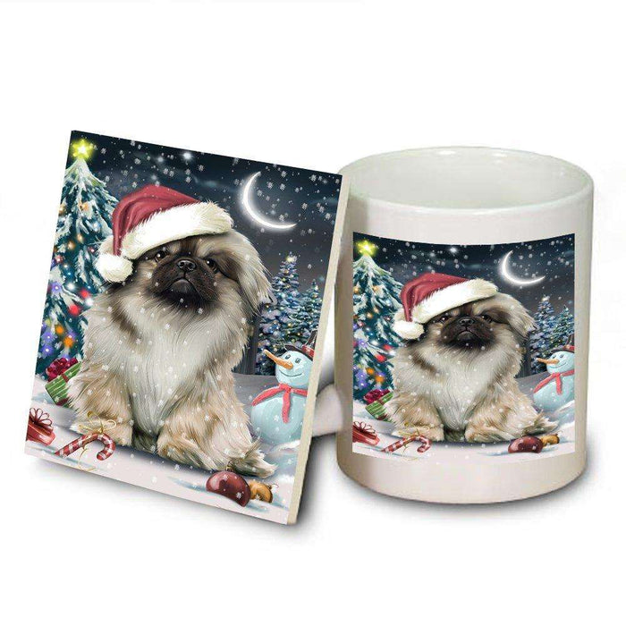 Have a Holly Jolly Pekingese Dog Christmas Mug and Coaster Set MUC0257