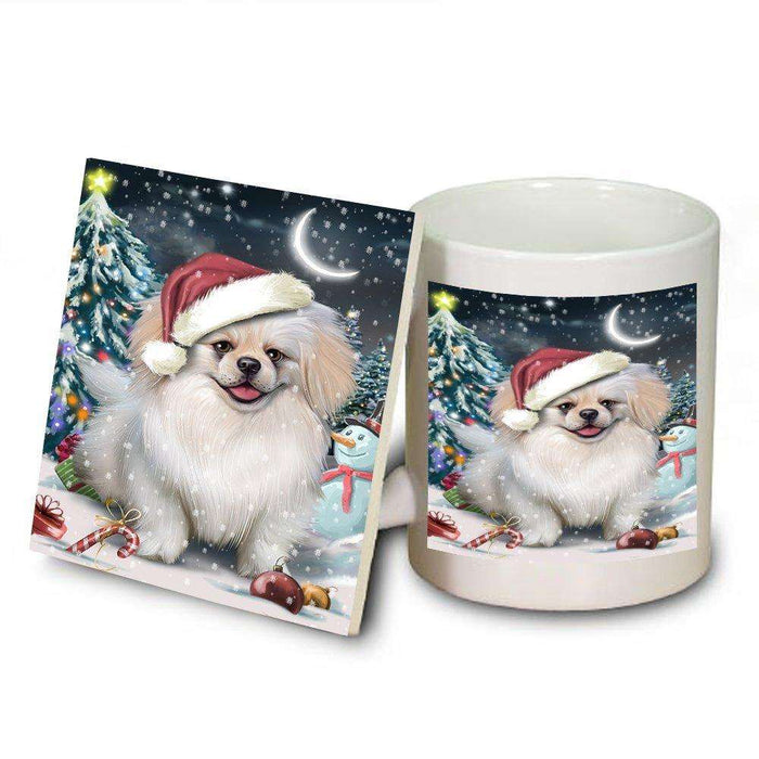 Have a Holly Jolly Pekingese Dog Christmas Mug and Coaster Set MUC0258