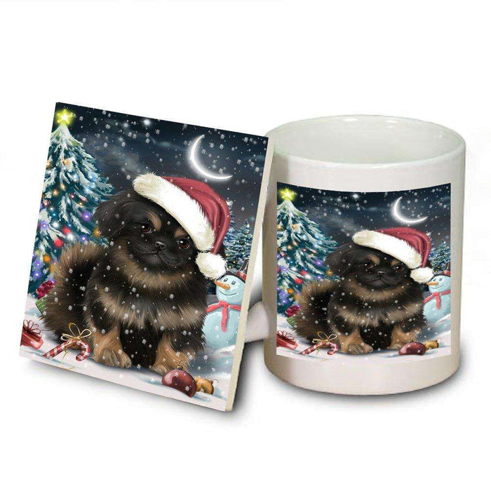 Have a Holly Jolly Pekingese Dog Christmas Mug and Coaster Set MUC0259
