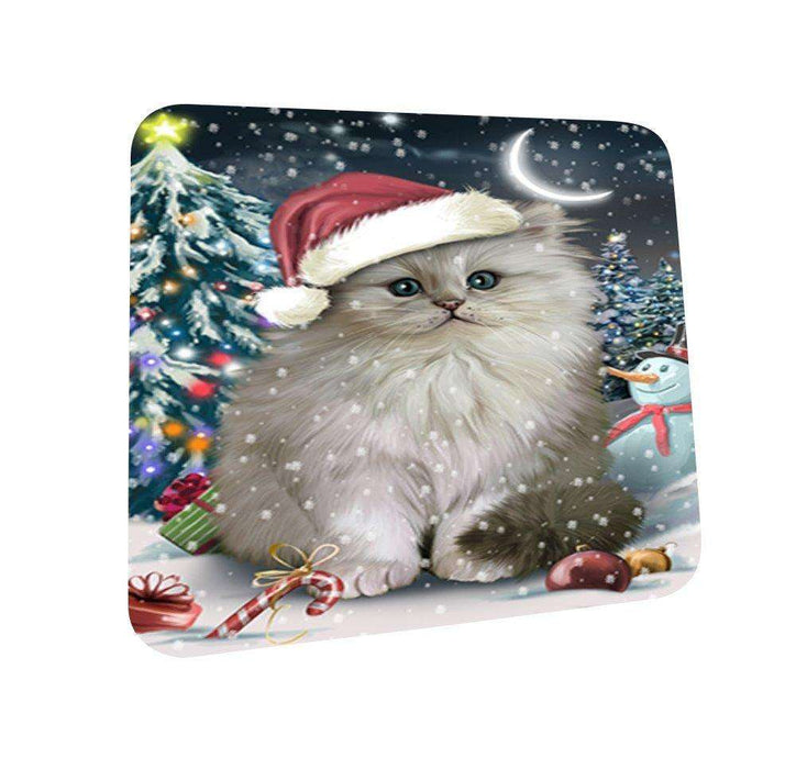 Have a Holly Jolly Persian Cat Christmas Coasters CST167 (Set of 4)