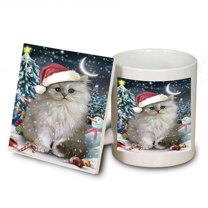 Have a Holly Jolly Persian Cat Christmas Mug and Coaster Set MUC0261