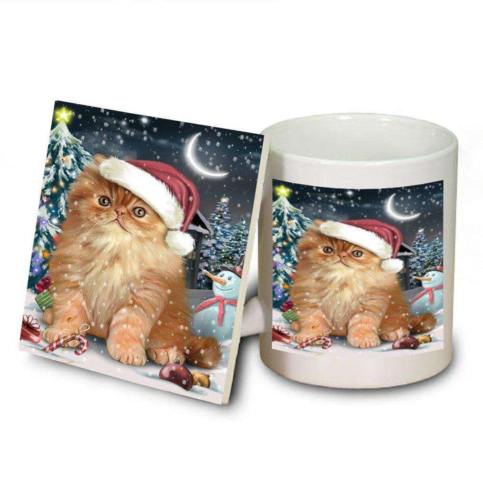 Have a Holly Jolly Persian Cat Christmas Mug and Coaster Set MUC0264