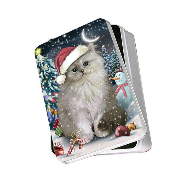 Have a Holly Jolly Persian Cat Christmas Photo Storage Tin PTIN0261