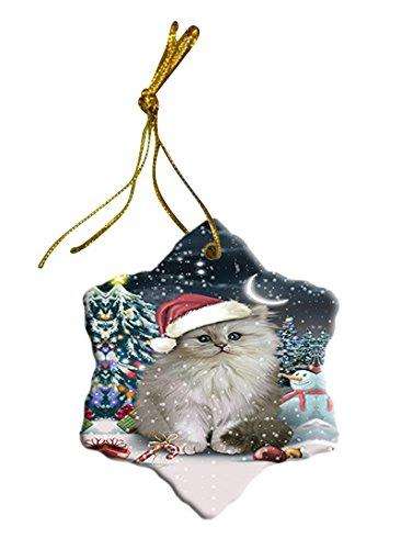 Have a Holly Jolly Persian Cat Christmas Star Ornament POR2561