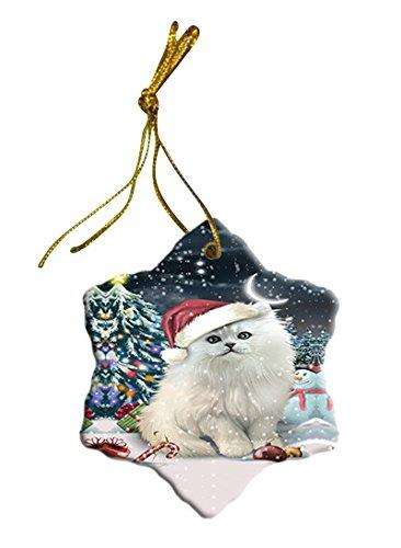 Have a Holly Jolly Persian Cat Christmas Star Ornament POR2562