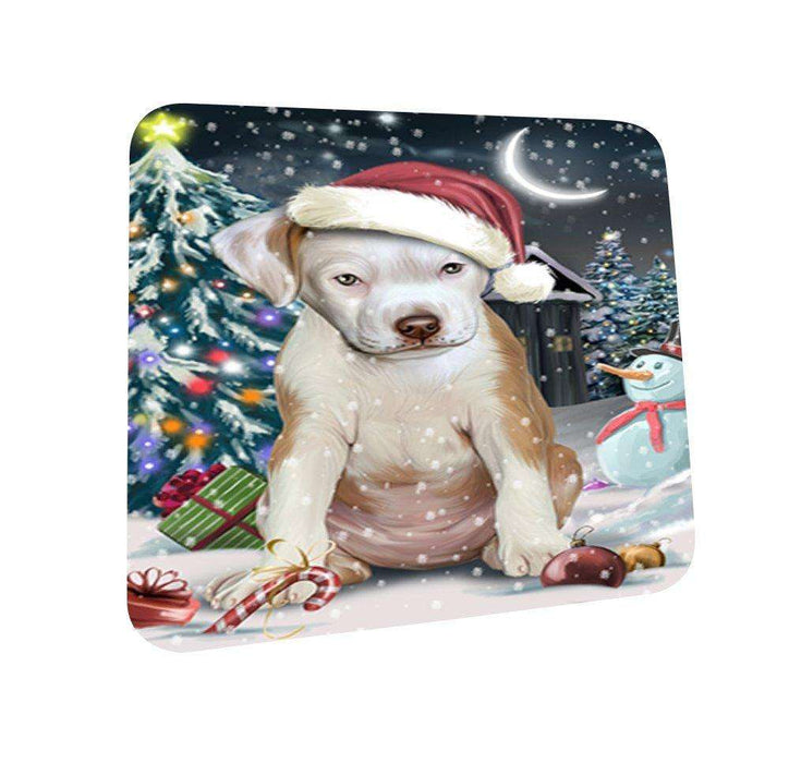 Have a Holly Jolly Pit Bull Dog Christmas Coasters CST031 (Set of 4)