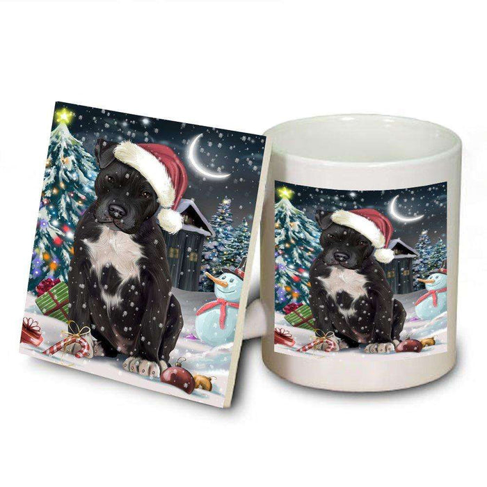 Have a Holly Jolly Pit Bull Dog Christmas Mug and Coaster Set MUC0126